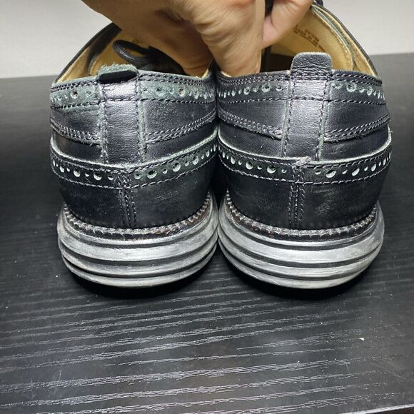 Cole Haan Zerogrand Oxford Mens 11.5 Black Leather Wingtip Longwing Shoes C21134 - Picture 7 of 12